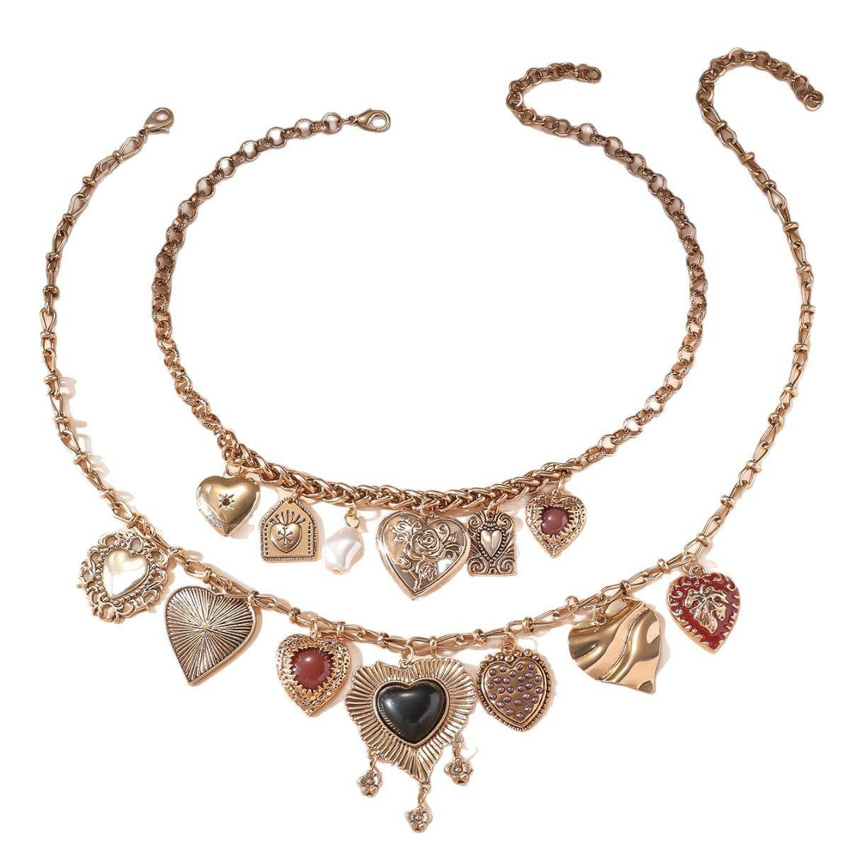 Vintage Heart Charm Necklace