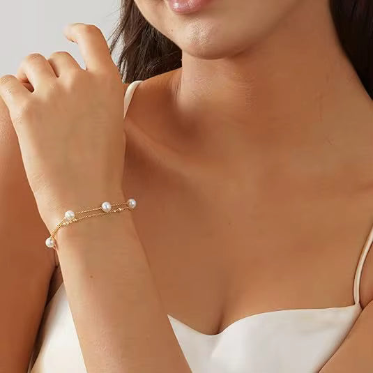Pearl Bracelet Layered
