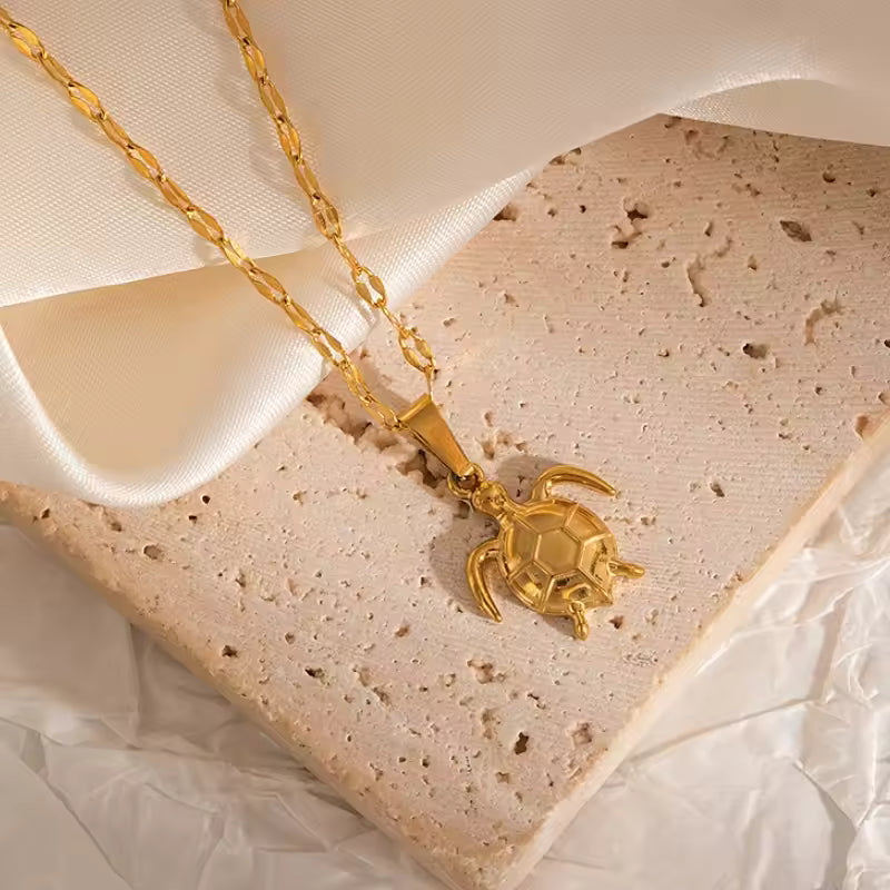 Golden Turtle Pendant Chain