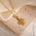 Golden Turtle Pendant Chain