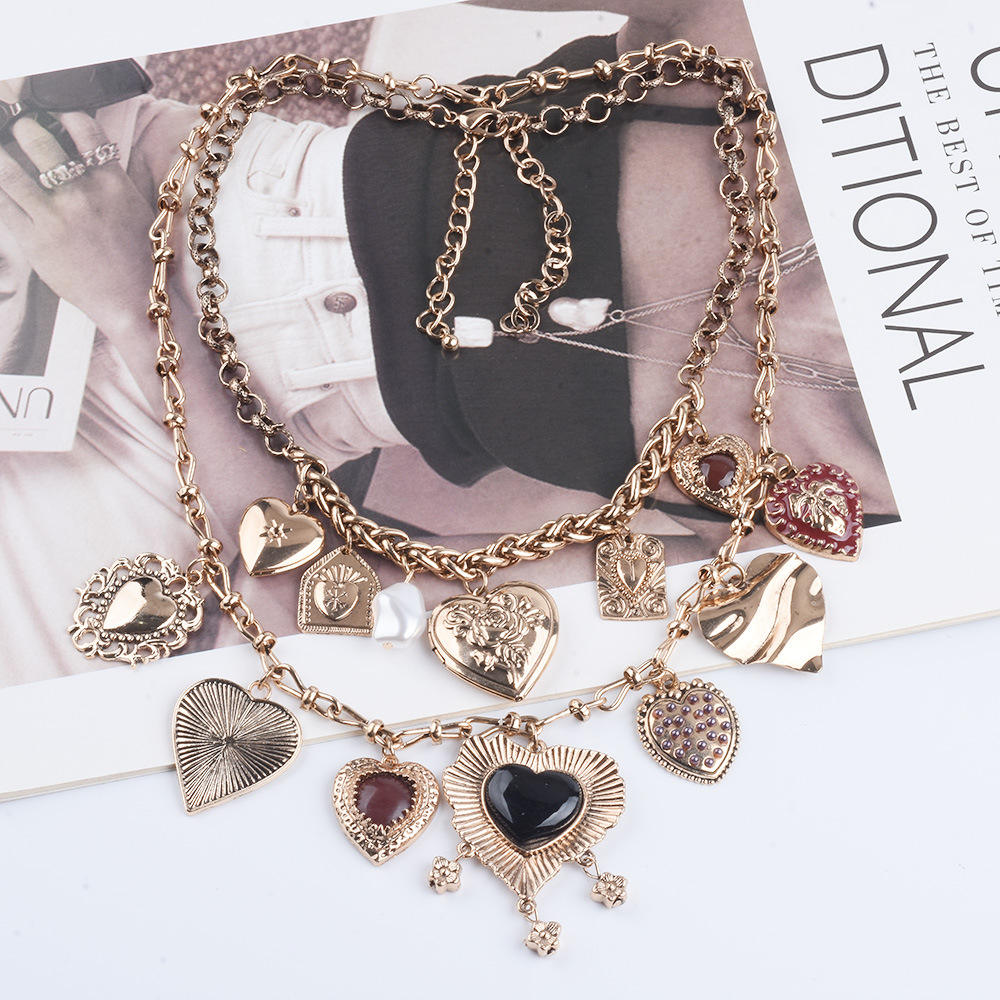 Vintage Heart Charm Necklace