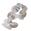 Silver Spiral Cuff Bracelet