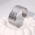 Silver Texture Cuff Bracelet