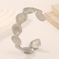 Silver Shell Cuff Bracelet