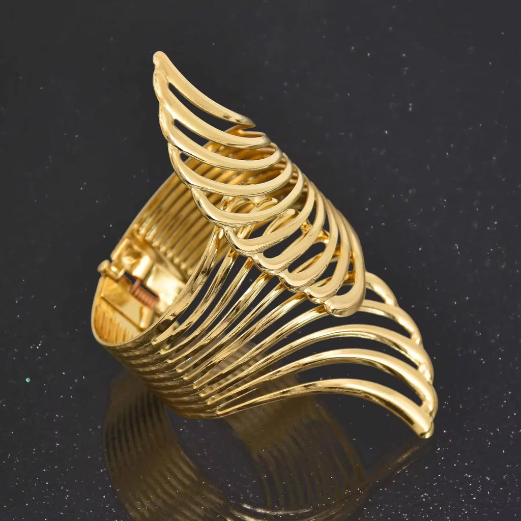 Gold Wave Cuff Bracelet