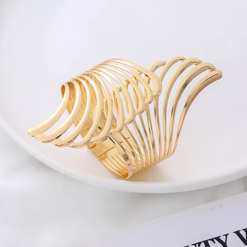 Gold Wave Cuff Bracelet