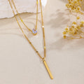 Layered Drop Bar Necklace Set