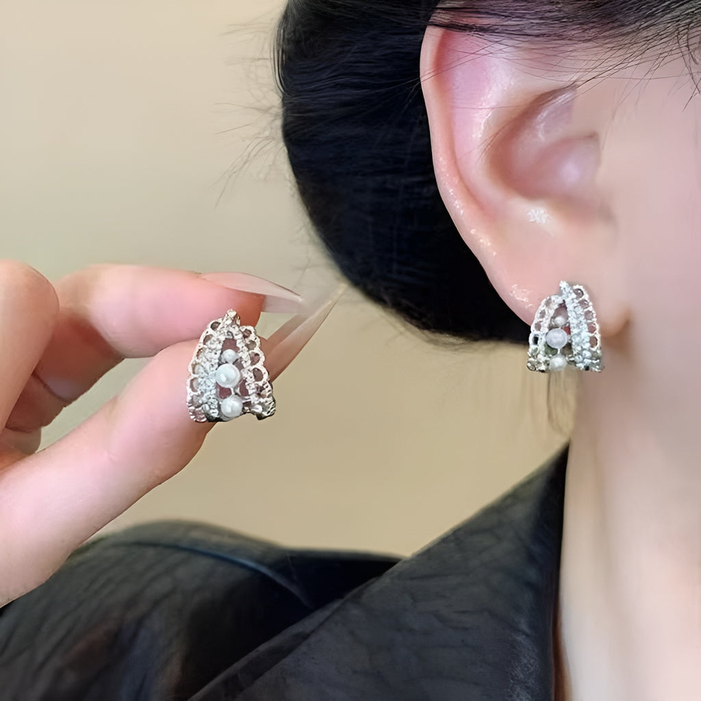 Celeste Pearl Stud Earrings
