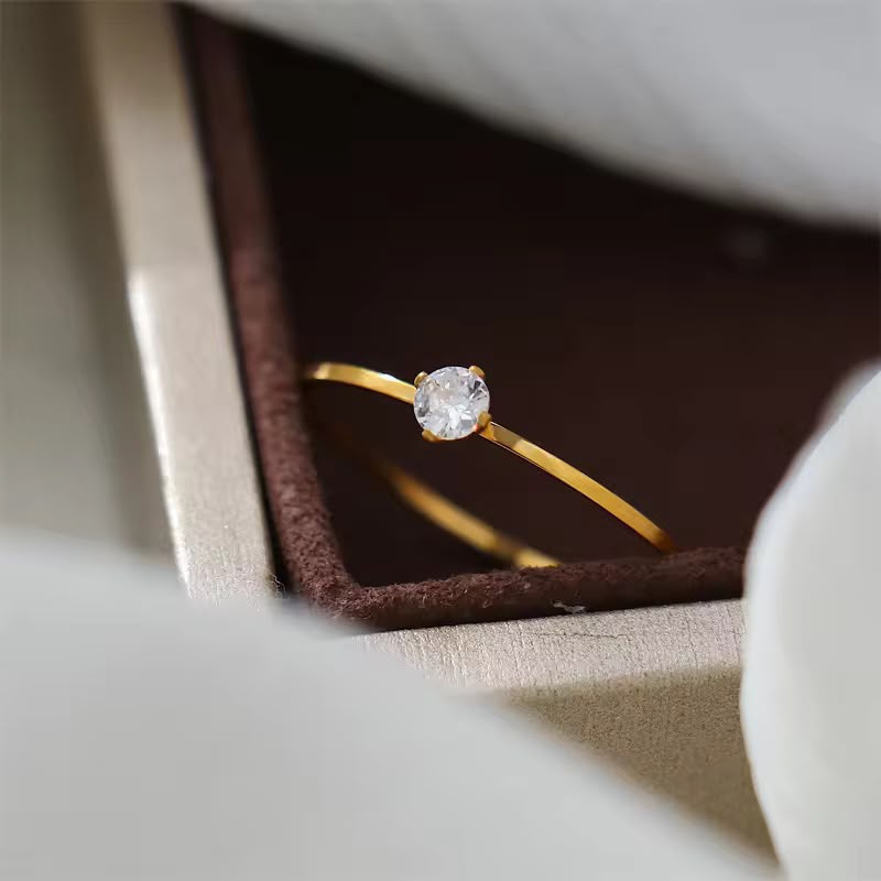 Spark Solitaire Ring
